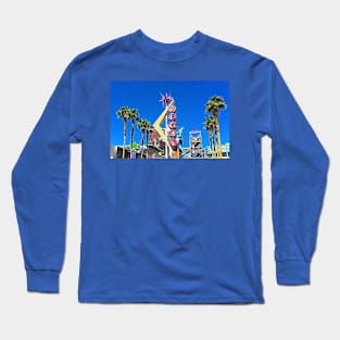 Retro Downtown Las Vegas Sign Long Sleeve T-Shirt